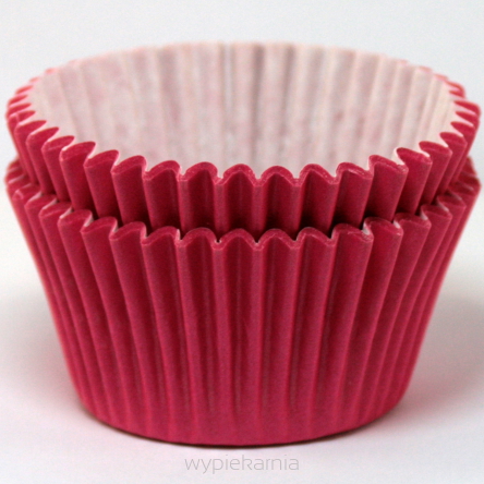 PAPILOTKI JEDNOBARWNE 60 sztuk - ciemny róż