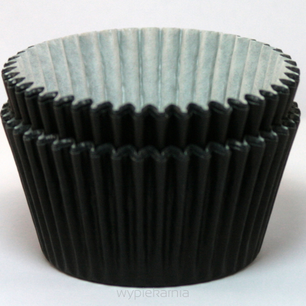 PAPILOTKI JEDNOBARWNE 60 sztuk - czarne