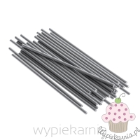 PATYCZKI DO LIZAKÓW 15CM - SREBRNE / SZARE - 30 SZTUK