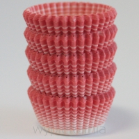 PAPILOTKI BIAŁO-CZERWONE 24mm 100szt