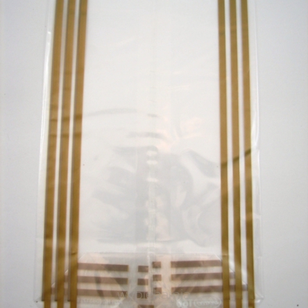 WORECZEK FOLIOWY ZŁOTE PASKI 5 sztuk