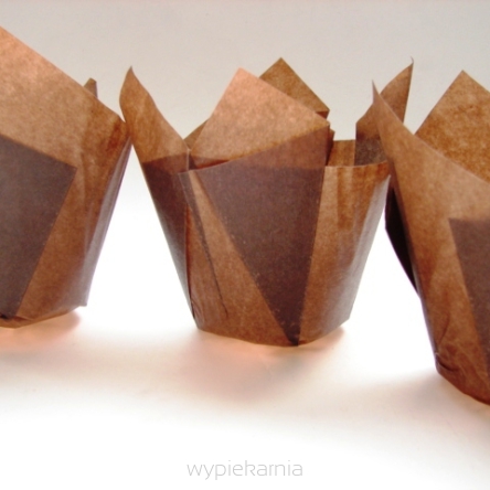 PAPILOTKI TULIPANY BRĄZOWE 36sztuk
