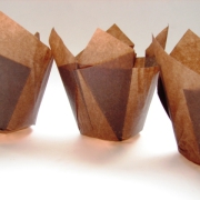 PAPILOTKI TULIPANY BRĄZOWE 36sztuk