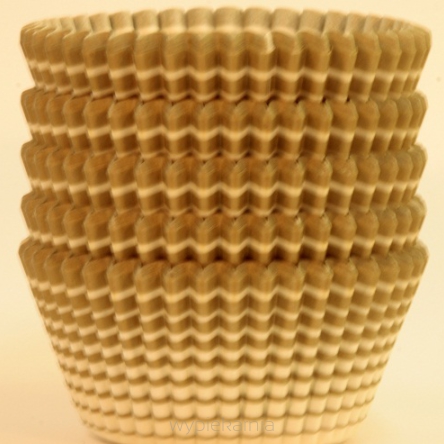 PAPILOTKI  50 MM BIAŁO-ZŁOTE WYSOKIE - 100 SZTUK